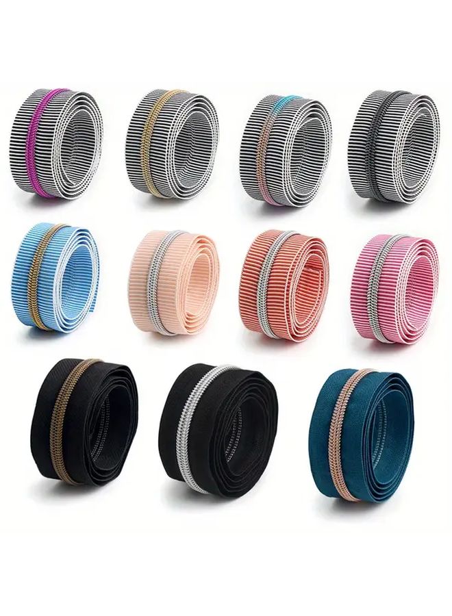 Style7 2 Yards Nylon Zipper Pulls For Bag Clothing DIY Sewing Kit With Zipper Covers - Image 1